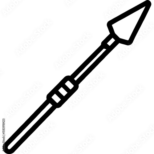 Javelin outline icon vector