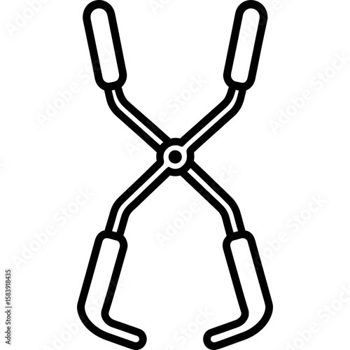 Jar lifter tool outline icon vector