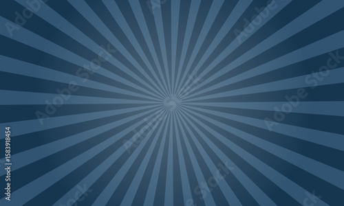 Illustration with a radial radiant pattern emanating from the center and expanding outward in alternating dark blue and light blue rays. The graphic pattern is often used to create backgrounds in