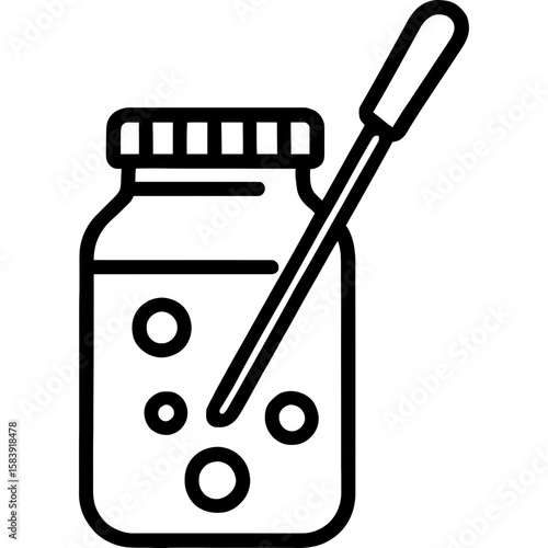 Bubble remover tool outline icon vector