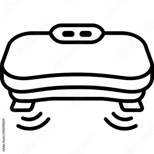 Vibration plate outline icon vector