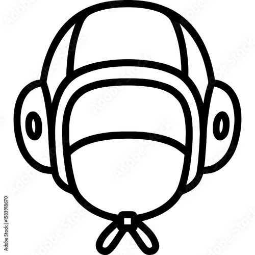 Water polo cap outline icon vector