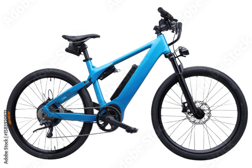 blue modern mid drive motor e bike pedelec with electric engine middle mount
