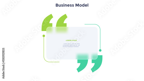 Two separate rectangular speech bubbles or balloons with thin line pictograms and place for text inside. Concept of 2 quotes or phrases. Glass infographic design template. Vector illustration.