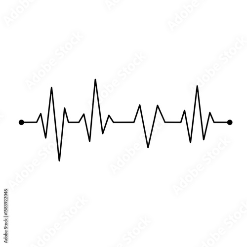 Rhythm of Life: A minimalist representation of a heartbeat's ebb and flow, symbolizing life's vitality and the intricate dance of existence.