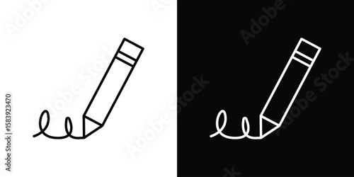 Write icon for concept and graphic design. Collection of high quality black style vector icons