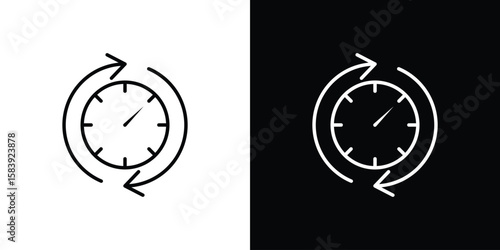 Uptime and downtime icon for concept and graphic design. Collection of high quality black style vector icons