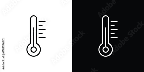Thermometer icon for concept and graphic design. Collection of high quality black style vector icons