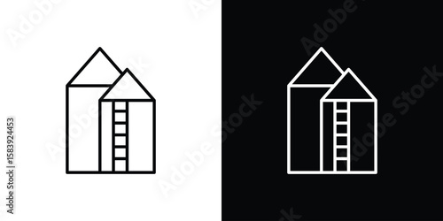 Silo icon for concept and graphic design. Collection of high quality black style vector icons
