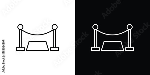 Red carpet icon for concept and graphic design. Collection of high quality black style vector icons