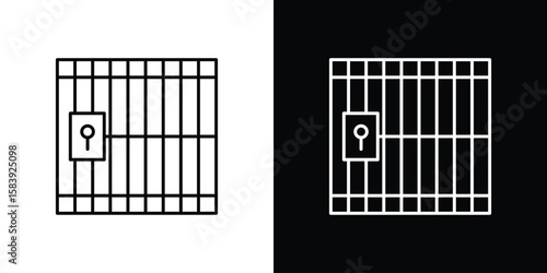 Prison icon for concept and graphic design. Collection of high quality black style vector icons