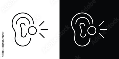 Otitis icon for concept and graphic design. Collection of high quality black style vector icons
