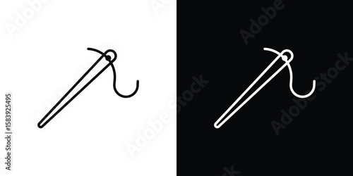 Needle icon for concept and graphic design. Collection of high quality black style vector icons