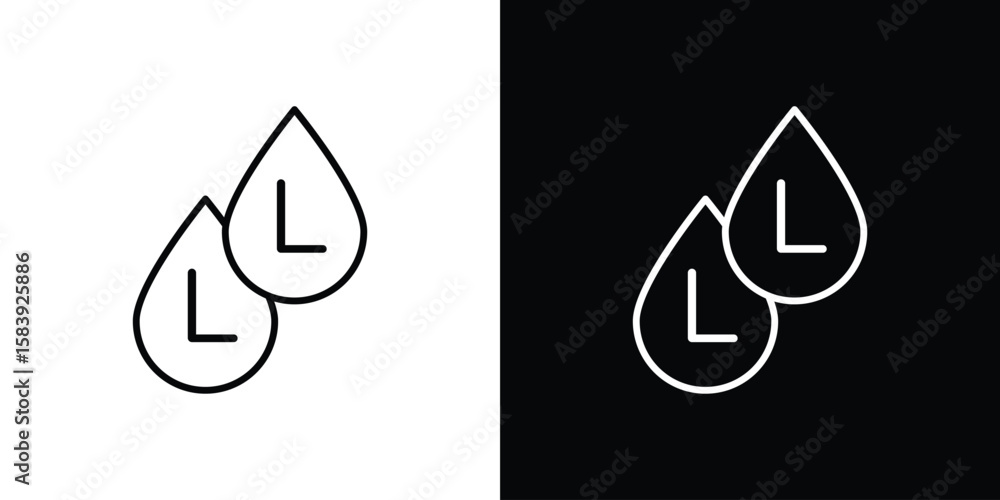 Liter icon for concept and graphic design. Collection of high quality black style vector icons Liter icon for concept and graphic design. Collection of high quality black style vector icons