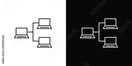 Local network icon for concept and graphic design. Collection of high quality black style vector icons