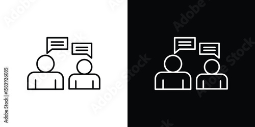 Job interview icon for concept and graphic design. Collection of high quality black style vector icons