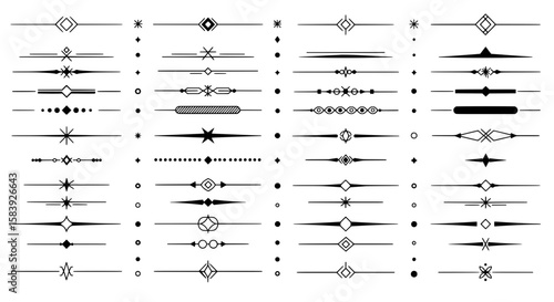 Decorative Divider Collection: A meticulously curated collection of diverse decorative dividers, offering a variety of elegant design elements for enhancing visual layouts.