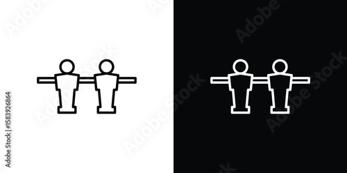 Foosball icon for concept and graphic design. Collection of high quality black style vector icons