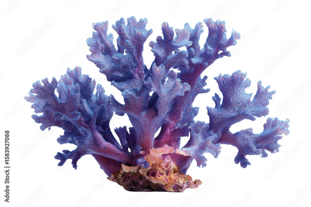 Naklejka premium coral reef isolated on white or transparent background cutout, generative ai