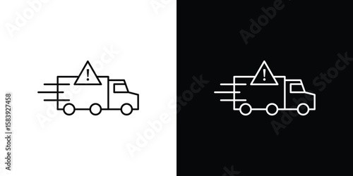 Delivery delay icon for concept and graphic design. Collection of high quality black style vector icons