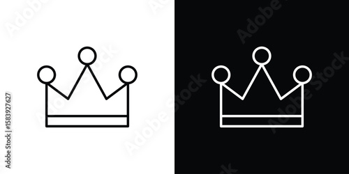 Crown icon for concept and graphic design. Collection of high quality black style vector icons
