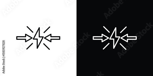 Conflict icon for concept and graphic design. Collection of high quality black style vector icons