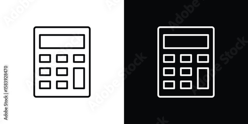 Calculator icon for concept and graphic design. Collection of high quality black style vector icons