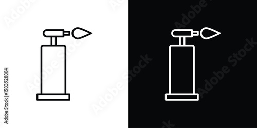 Blowtorch icon for concept and graphic design. Collection of high quality black style vector icons