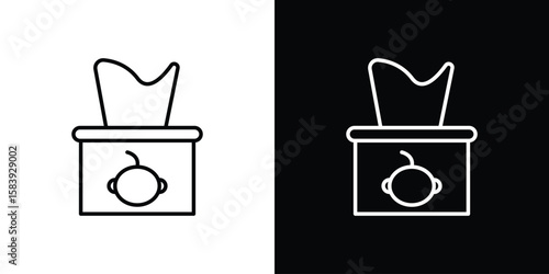 baby wipe icon for concept and graphic design. Collection of high quality black style vector icons