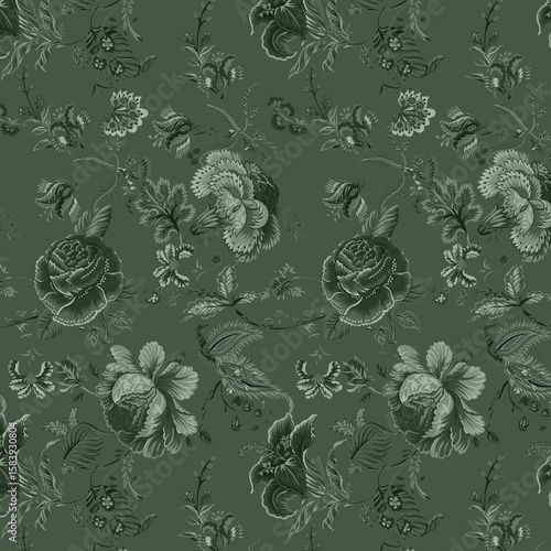 seamless floral pattern with flowers oriental style Modern flower cloth, luxurious fabrics, cotton pattern, wallpaper, satin fabric, book covers, wrapping paper background	