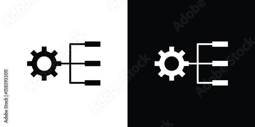 Billede på lærred Workflow icon glyphs vectors. Web flat pack.