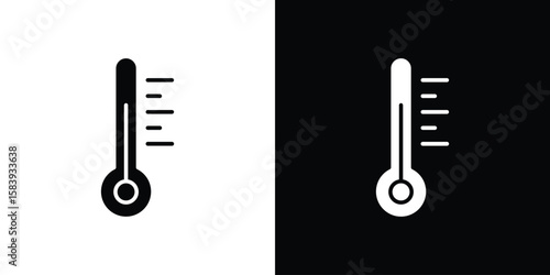 Thermometer icon glyphs vectors. Web flat pack.