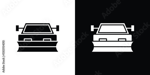 Snowplow icon glyphs vectors. Web flat pack.