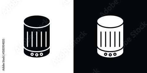 Smart speaker icon glyphs vectors. Web flat pack.