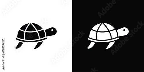 Sea turtle icon glyphs vectors. Web flat pack.