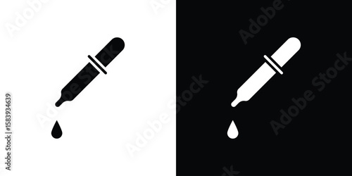 Pipette icon glyphs vectors. Web flat pack.
