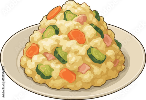 ポテトサラダのイラスト