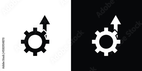 Operational excellence icon glyphs vectors. Web flat pack.