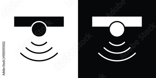 Motion sensor icon glyphs vectors. Web flat pack.