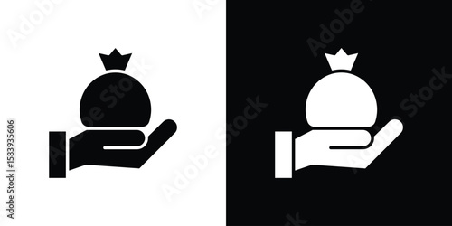Inheritance law icon glyphs vectors. Web flat pack.
