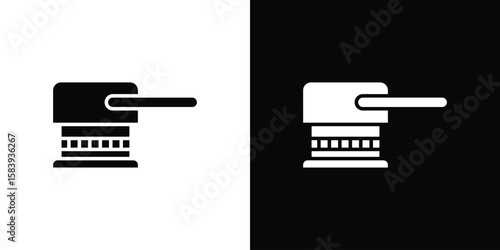 Floor sanding machine icon glyphs vectors. Web flat pack.
