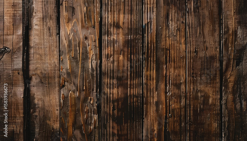 Close up of wall made of wooden planks. Wood plank texture background. Wood panels. Wooden background.