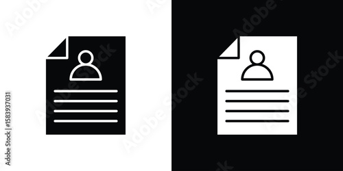 Curriculum icon glyphs vectors. Web flat pack.