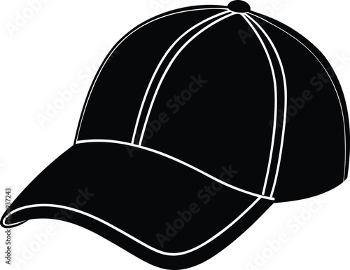 Trendy Cap Silhouette Collection | Baseball Cap, Sports Hat, and Fashion Headwear Vector