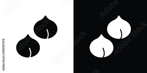 Chickpeas hummus icon glyphs vectors. Web flat pack.