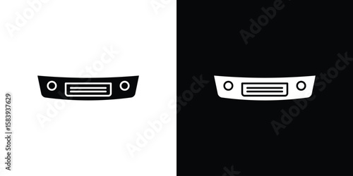 Car bumper icon glyphs vectors. Web flat pack.