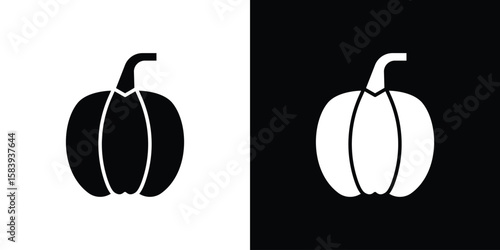 Capsicum icon glyphs vectors. Web flat pack.