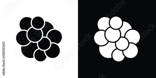 Cancer icon glyphs vectors. Web flat pack.