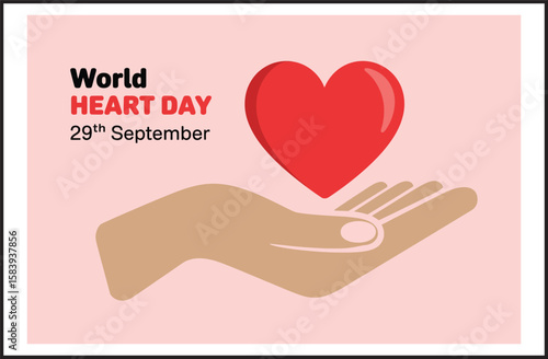 World Heart Day Hands Holding Heart - September 29 Health Awareness