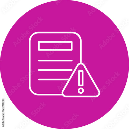Fraud  Pink Circle  Icon Design
